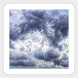 SCENERY 67 - Gray White Cloud Sky Daytime Cumulus Meteorological Sticker